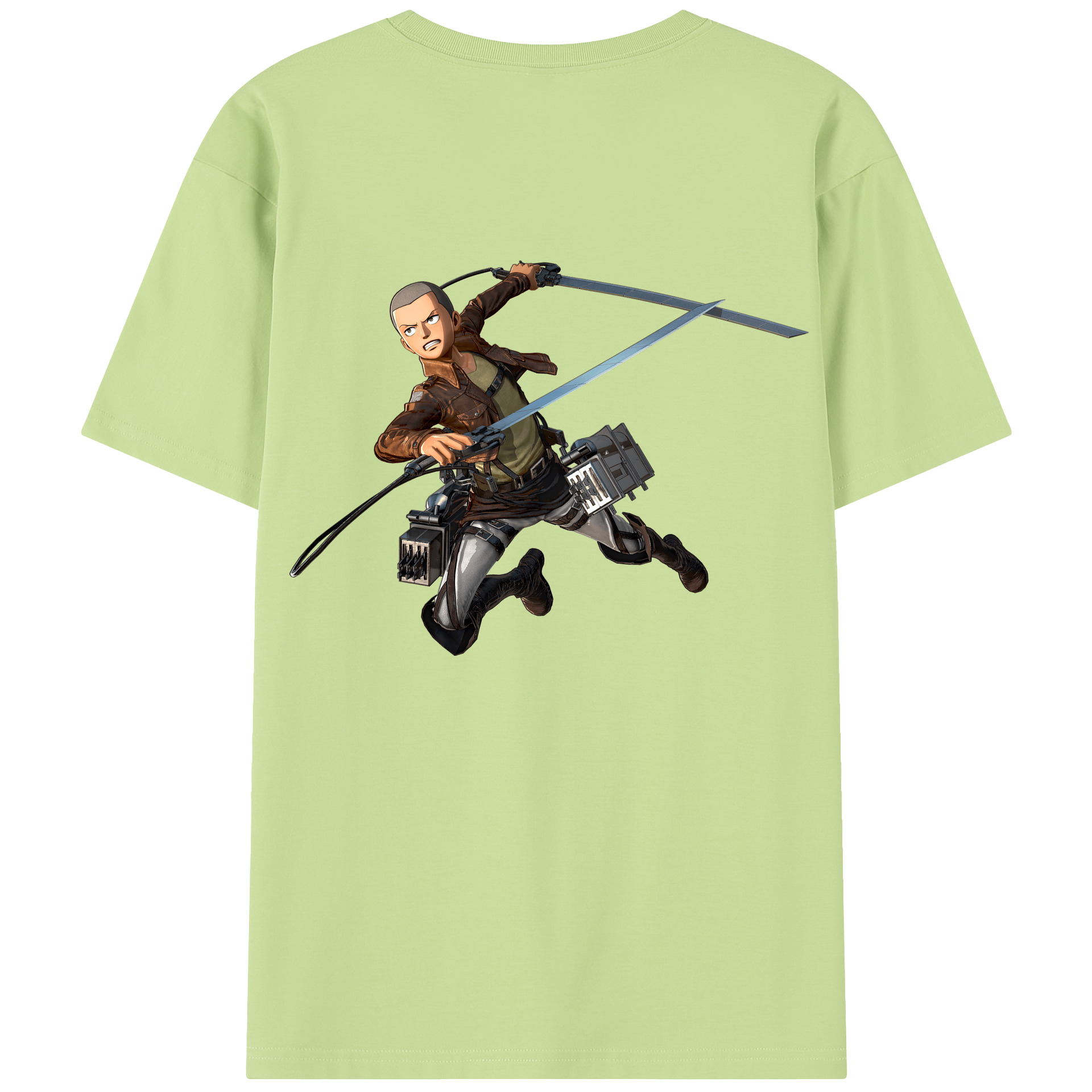 （画像用） 進撃の巨人 コニー·スプリンガー Attack on Titan Connie Springer 綿100％半袖Tシャツ（背面プリント）